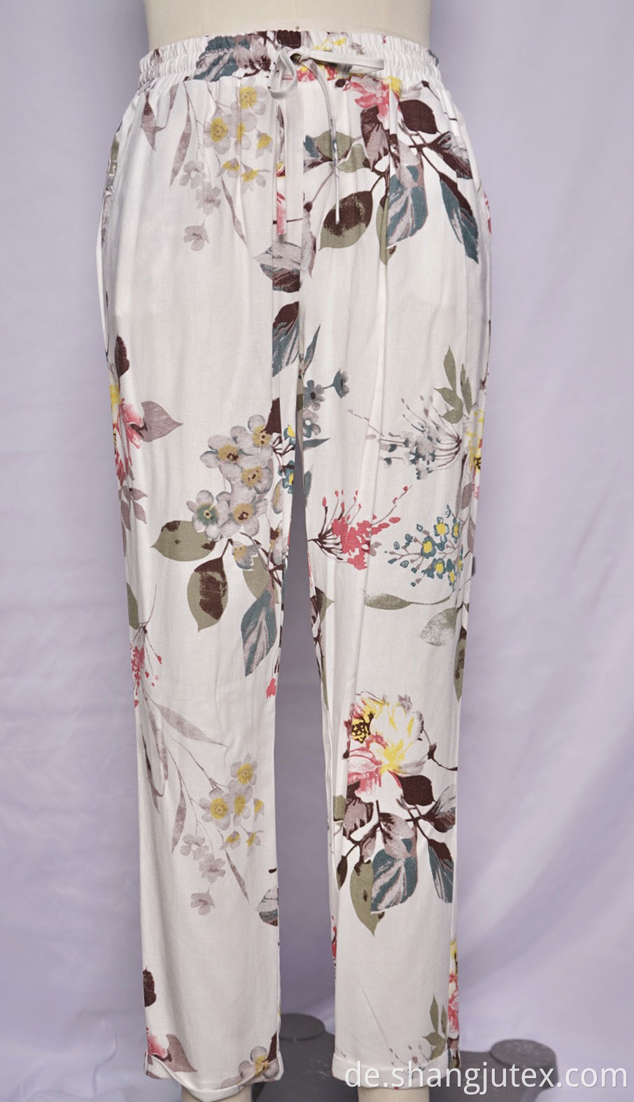 color print of linen pants 